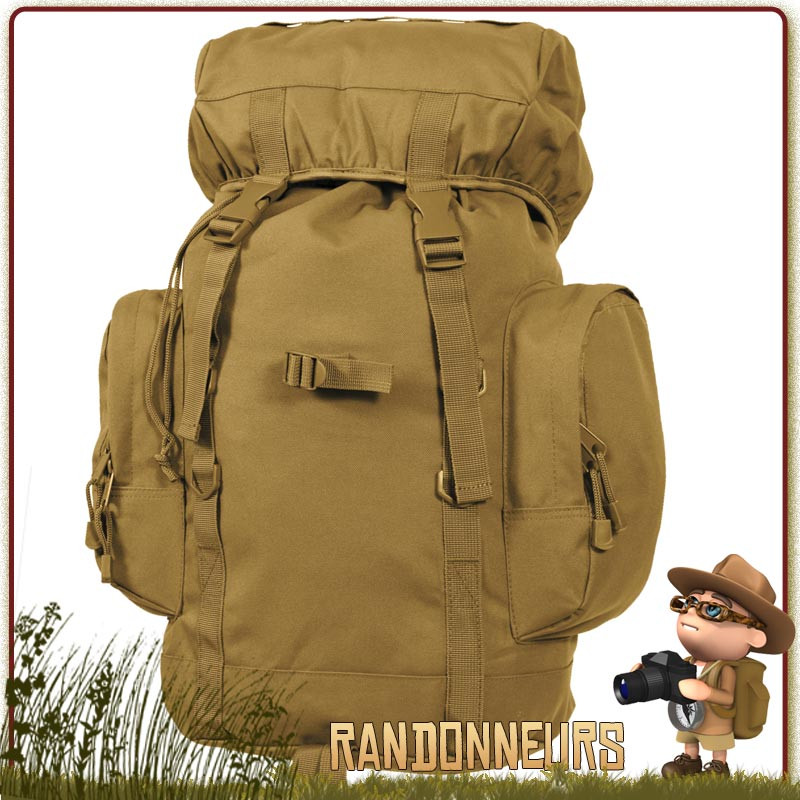 Sac à Dos militaire BackPack Tactical 25L Coyote Rothco de randonnée bushcraft