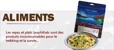 Sachets Repas lyophilisés pour randonner ou stock alimentaire de survie